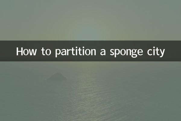 海绵城市怎么分区