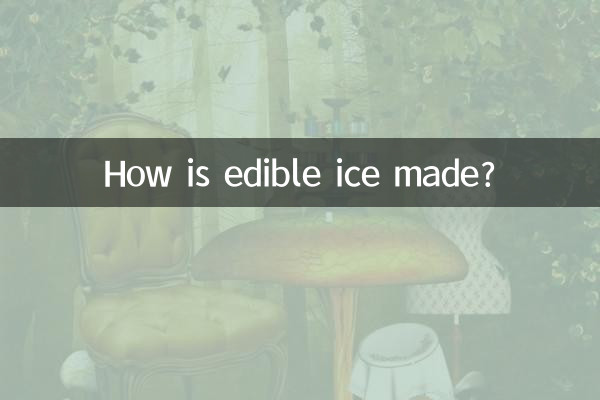 Come viene prodotto il ghiaccio commestibile?
