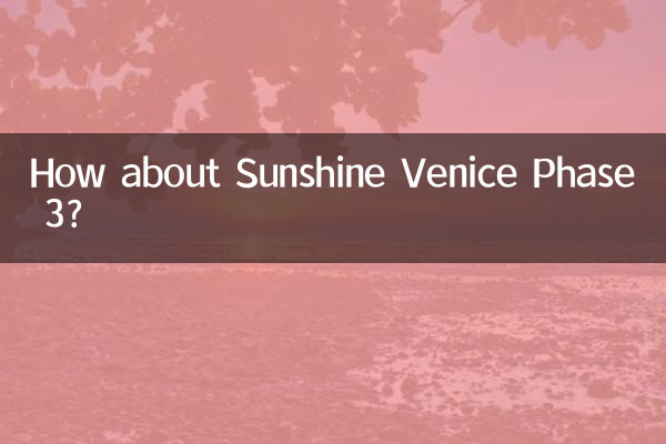 ¿Qué tal Sunshine Venice Fase 3?