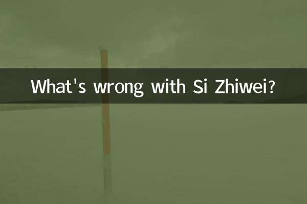 What's wrong with Si Zhiwei?