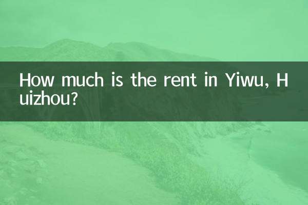 How much is the rent in Yiwu, Huizhou?
