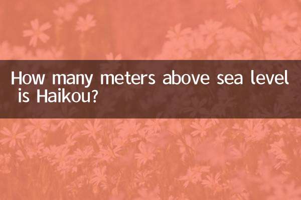 How many meters above sea level is Haikou?