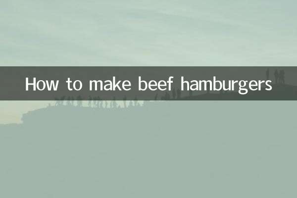 Como fazer hambúrgueres de carne