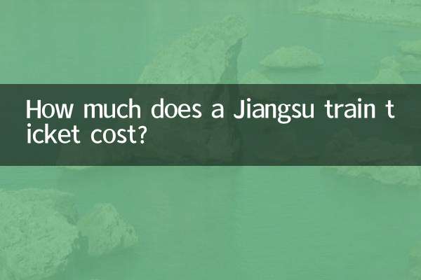 জিয়াংসু ট্রেনের টিকিটের দাম কত?