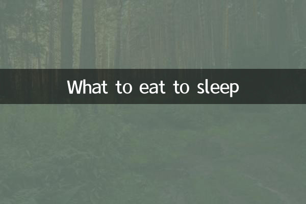 What to eat to sleep
