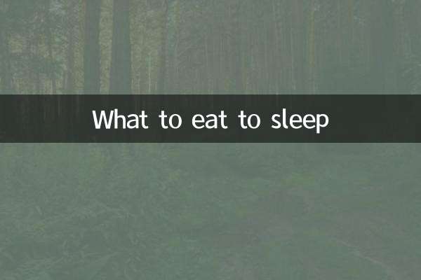 What to eat to sleep