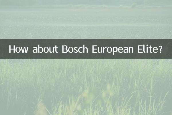 ボッシュ ヨーロピアン エリートはどうですか?