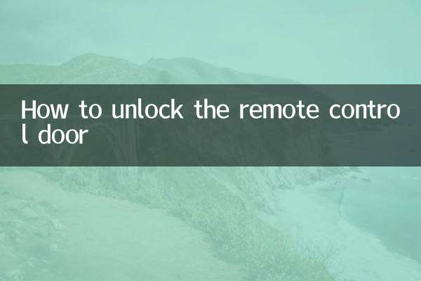 리모컨 도어 잠금 해제 방법