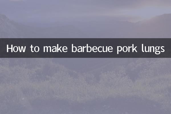 Come preparare i polmoni di maiale al barbecue