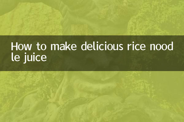 So bereiten Sie köstlichen Reisnudelsaft zu
