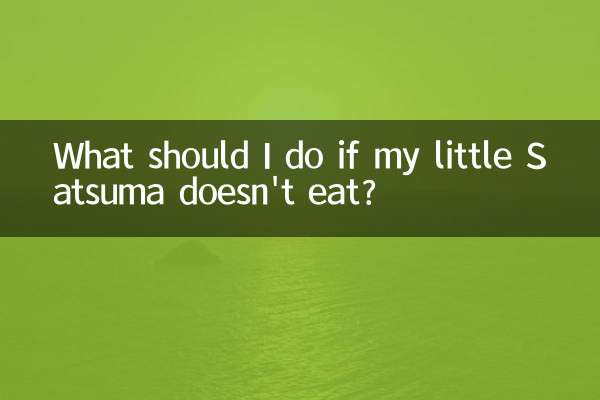 اگر میرا چھوٹا سا ستسوما نہیں کھاتا ہے تو مجھے کیا کرنا چاہئے؟