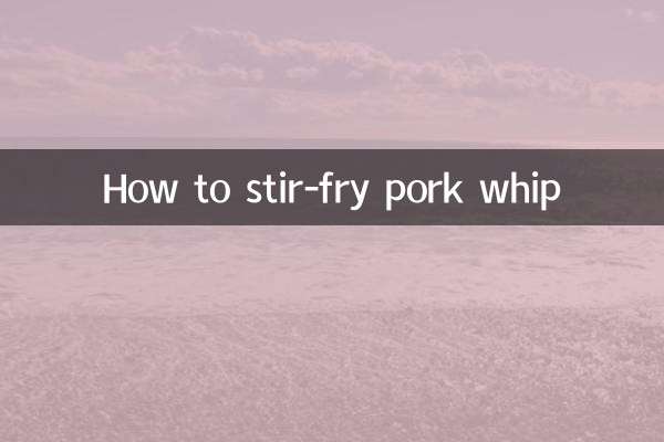 Wie man Schweinefleischpeitsche anbraten kann