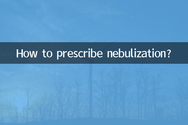 Como prescrever a nebulização?