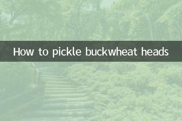 كيفية مخلل رؤوس الحنطة السوداء