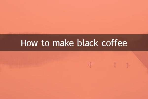 Cómo hacer café negro