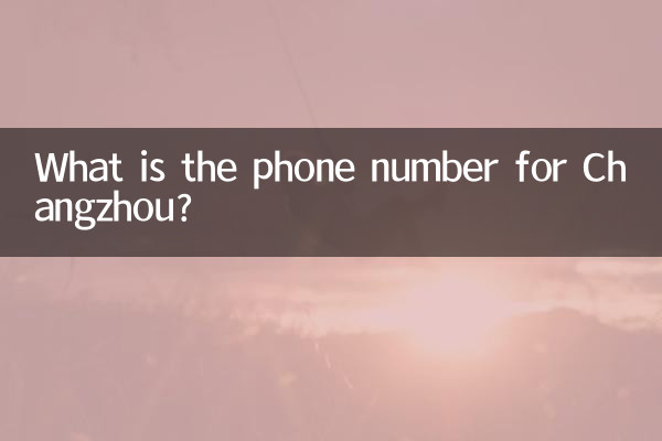 Qual è il numero di telefono di Changzhou?