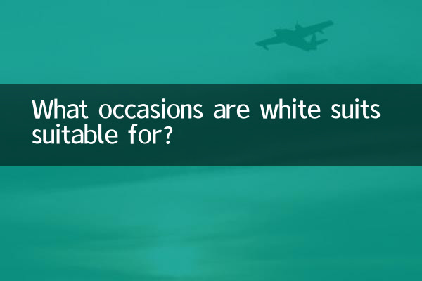 What occasions are white suits suitable for?