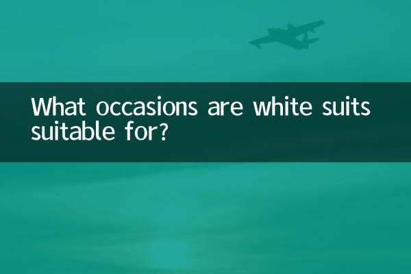 What occasions are white suits suitable for?