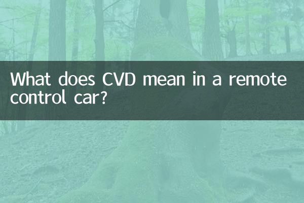What does CVD mean in a remote control car?