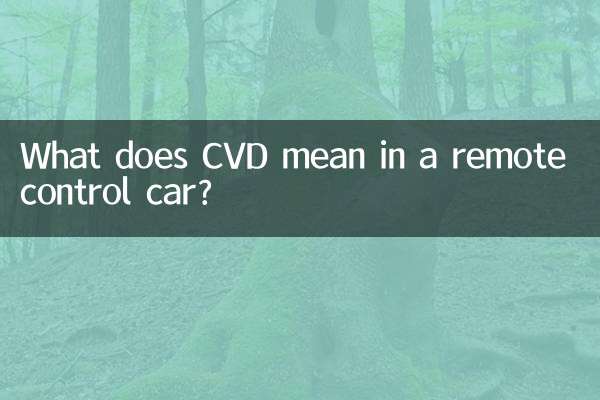 What does CVD mean in a remote control car?