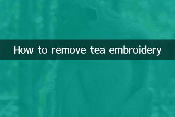 How to remove tea embroidery