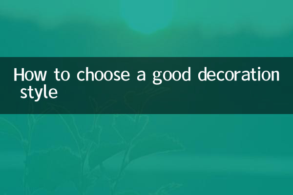 Come scegliere un buon stile di decorazione
