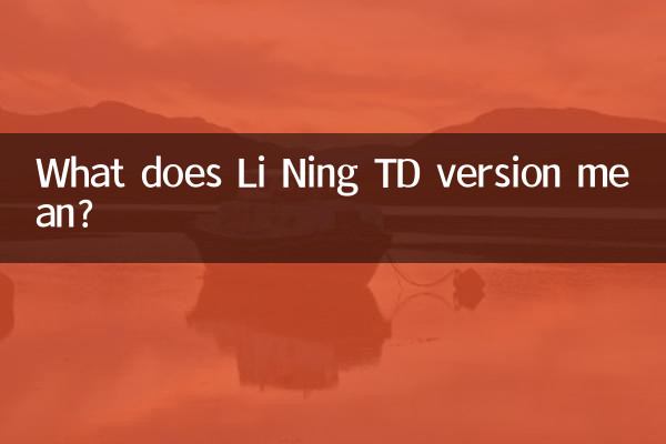 Li Ning TDバージョンとはどういう意味ですか？