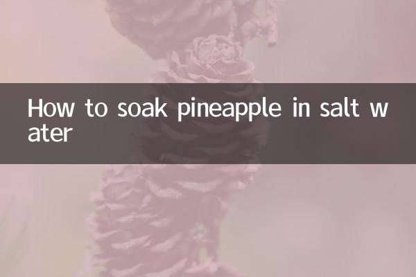Come immergere l'ananas in acqua salata