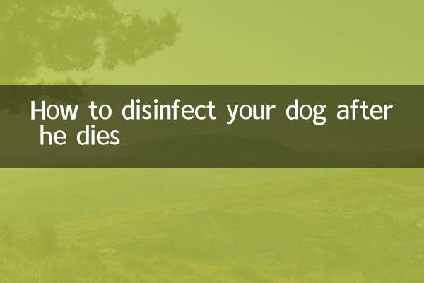 How to disinfect your dog after he dies