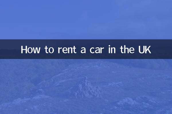 How to rent a car in the UK