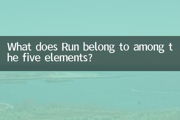 ¿A qué pertenece Run entre los cinco elementos?