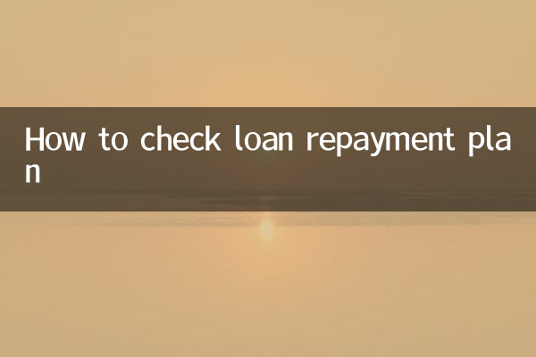 怎麼查貸款還款計劃