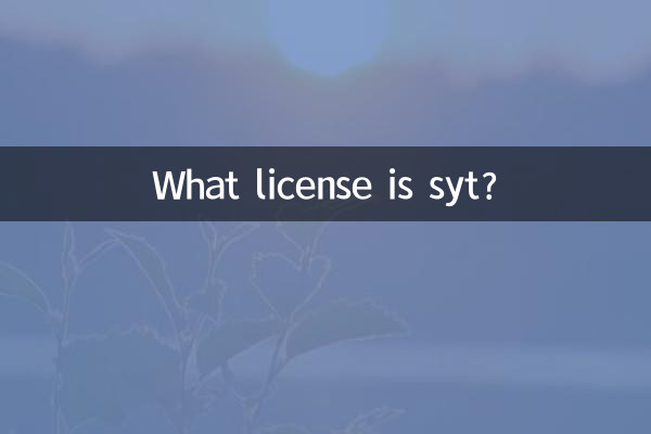 ¿Qué licencia es syt?