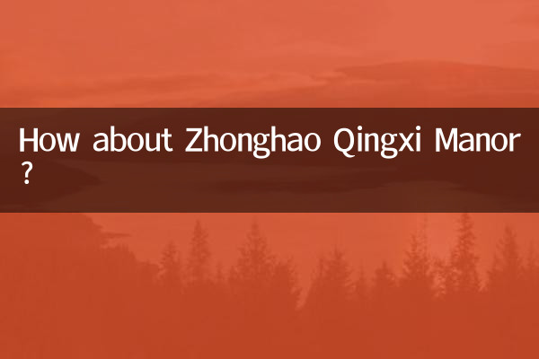 झोंगहाओ क्विंग्शी मनोर के बारे में क्या ख्याल है?