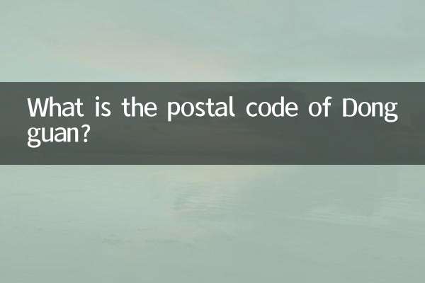 Qual è il codice postale di Dongguan?