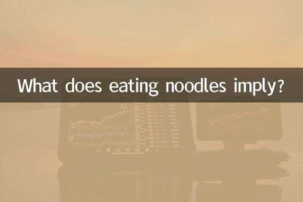 O que significa comer macarrão?