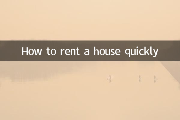 How to rent a house quickly