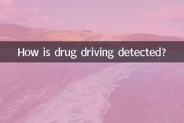 How is drug driving detected?