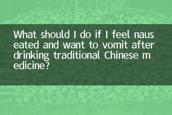 اگر بعد از نوشیدن طب سنتی چینی احساس تهوع کردم و می خواهم استفراغ کنم چه باید بکنم؟