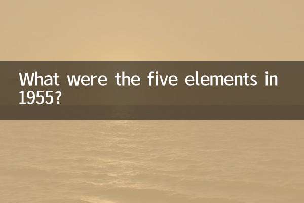 1955 में पाँच तत्व कौन से थे?