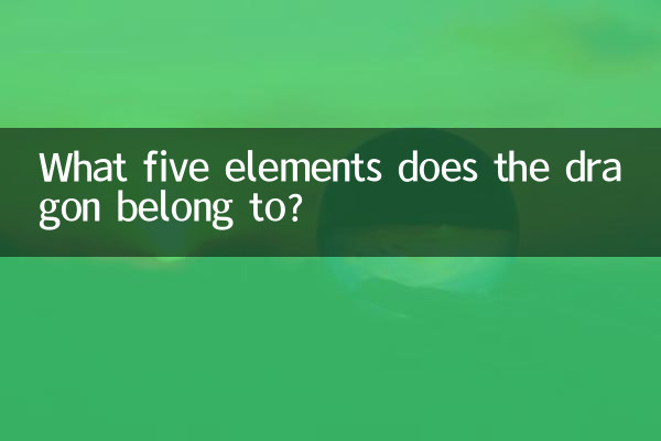 용은 어떤 다섯 가지 요소에 속합니까?