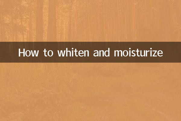 미백과 보습 방법