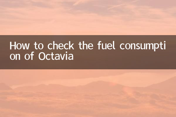 How to check the fuel consumption of Octavia