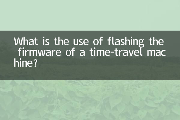 ٹائم ٹریول مشین کے فرم ویئر کو چمکانے کا کیا استعمال ہے؟