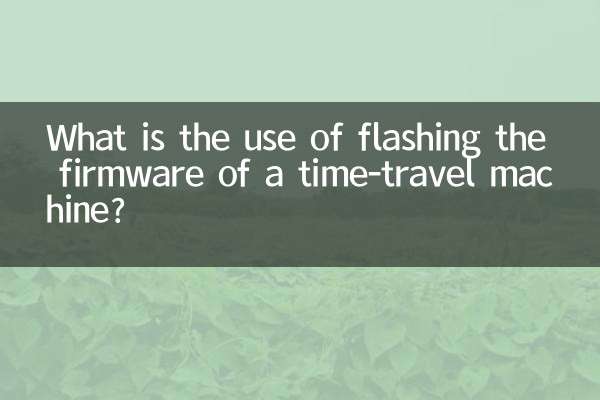 A quoi sert de flasher le firmware d'une machine à voyager dans le temps ?