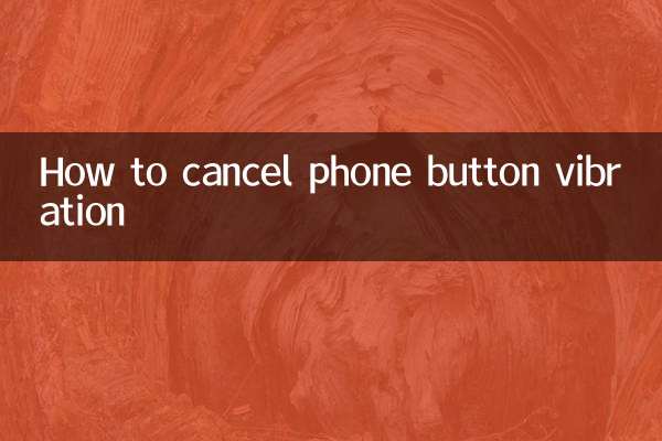 Come annullare la vibrazione dei pulsanti del telefono