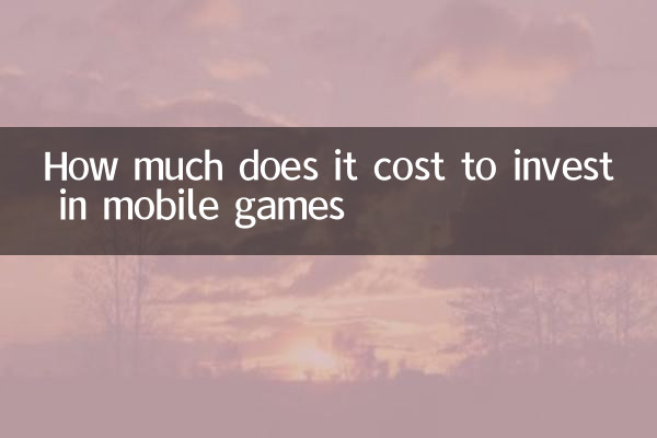 How much does it cost to invest in mobile games
