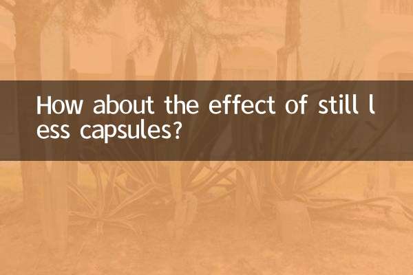 Wie wäre es mit der Wirkung von noch weniger Kapseln?