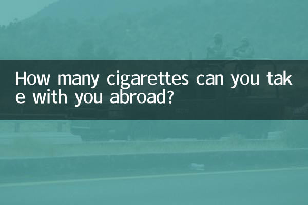 How many cigarettes can you take with you abroad?