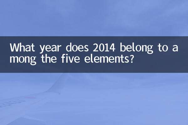 Tra i cinque elementi, a quale anno appartiene il 2014?